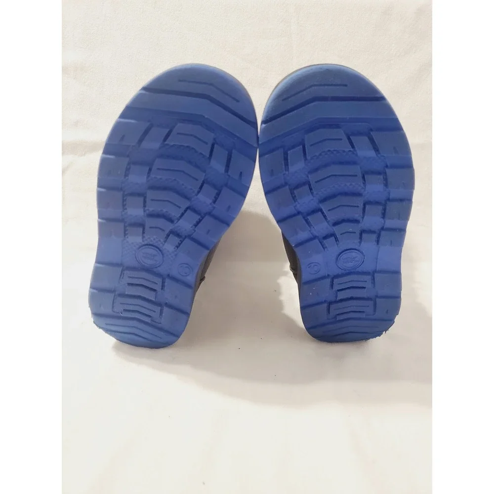 Wonder Nation Kids Sz 10 Gray Black Blue Thinsulate Faux Fur Winter Boots